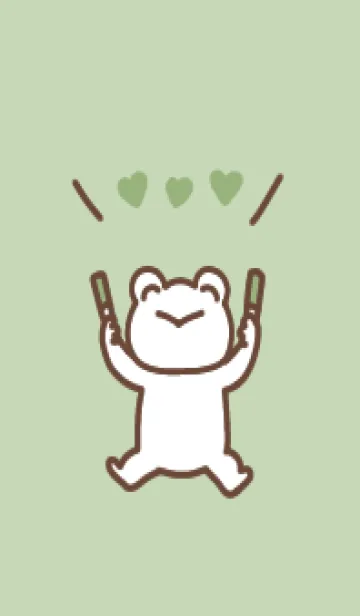 [LINE着せ替え] 推し色かえる(yellow green)の画像1