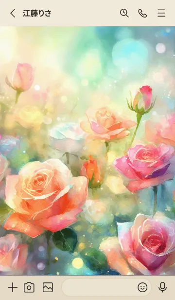 [LINE着せ替え] 薔薇(バラ)の花の着せかえ(R589)の画像2