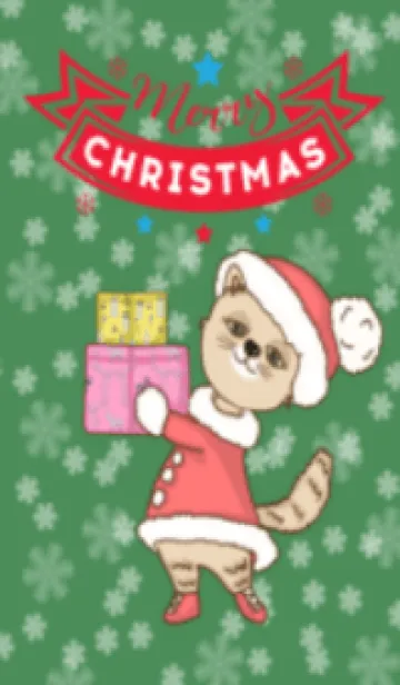 [LINE着せ替え] ネコメリークリスマスの画像1