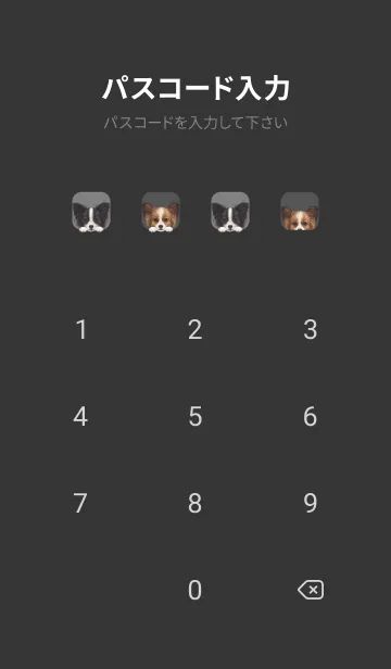 [LINE着せ替え] DOGS - パピヨン - ブラック/グレーの画像4