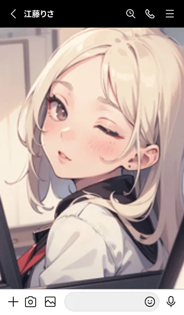 [LINE着せ替え] 少女が一人 #LW021。の画像2