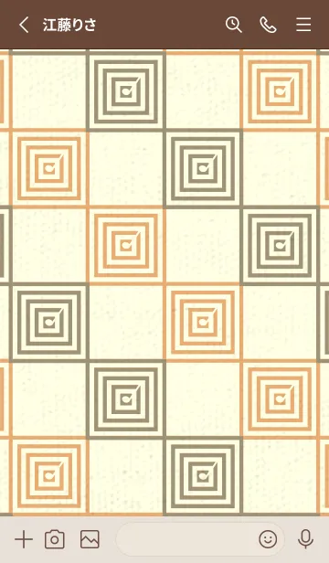[LINE着せ替え] 和音 市松模様 音符  灰汁色の画像2