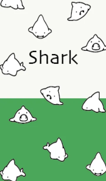 [LINE着せ替え] 緑 : シンプルなサメ！の画像1