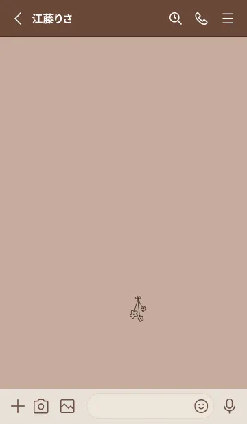 [LINE着せ替え] ベージュと大人。お花。の画像2