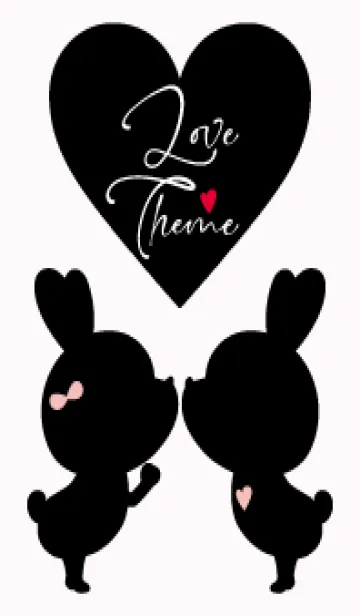 [LINE着せ替え] LOVE THEME Black & Pink.39の画像1