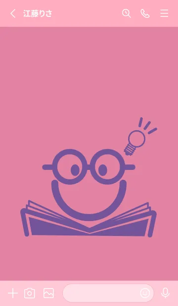 [LINE着せ替え] スマイル＆スタディ Deep Orchid Pinkの画像2