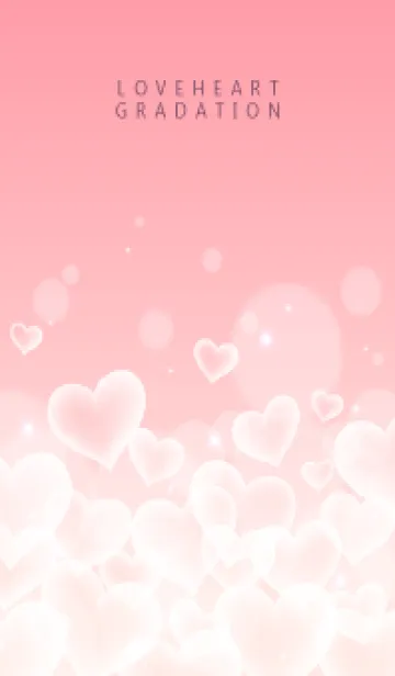 [LINE着せ替え] LOVE HEART GRADATION Pink&Beige 16の画像1