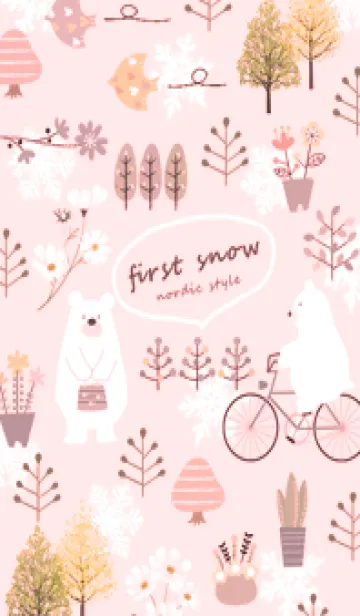 [LINE着せ替え] red♡初雪の北欧スタイル14_1の画像1