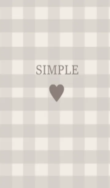 [LINE着せ替え] SIMPLE HEART =check greige=の画像1
