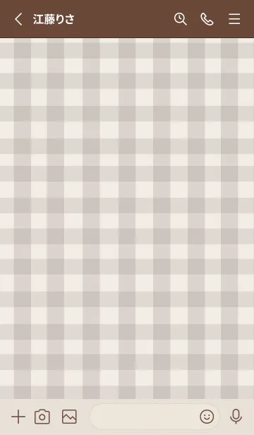 [LINE着せ替え] SIMPLE HEART =check greige=の画像2