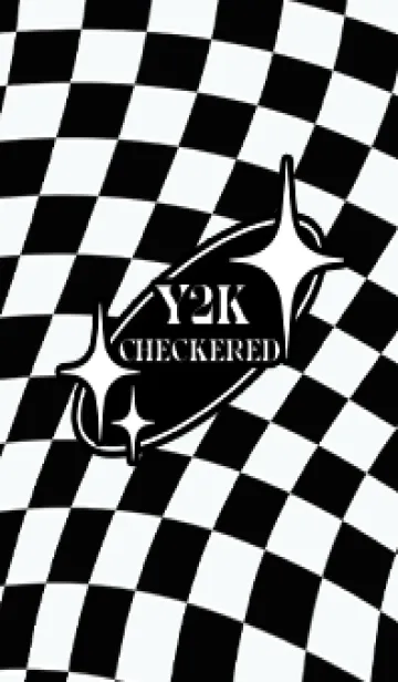 [LINE着せ替え] ✦ Y2K CHECKERED ✦ 02 BLACK ✦の画像1