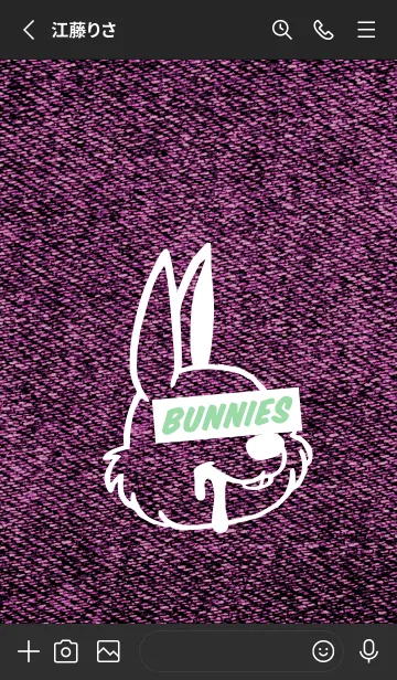 [LINE着せ替え] カラー デニム バニー 102の画像2