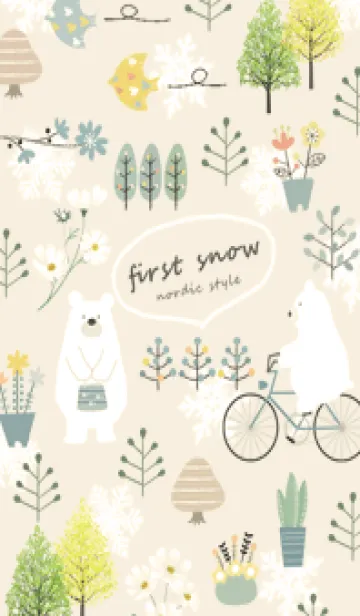 [LINE着せ替え] yellow♡初雪の北欧スタイル15_1の画像1