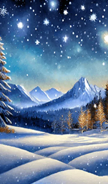 [LINE着せ替え] 優美な冬の風景の着せかえ(Winter-542)の画像1