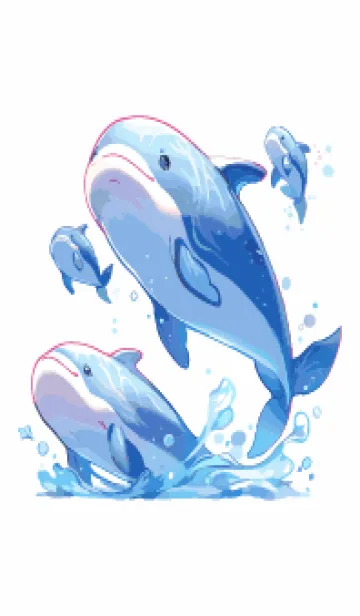 [LINE着せ替え] スカイブルークジラの画像1