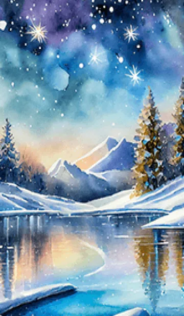 [LINE着せ替え] 優美な冬の風景の着せかえ(Winter-544)の画像1