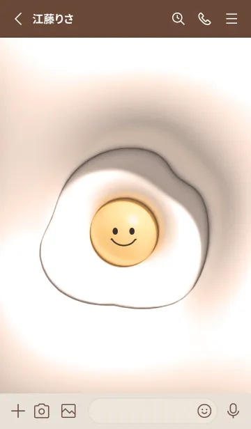 [LINE着せ替え] orange♡ニコニコ目玉焼き13_1の画像2