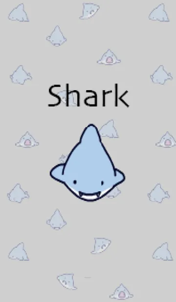 [LINE着せ替え] グレー : シンプルなミニサメの画像1