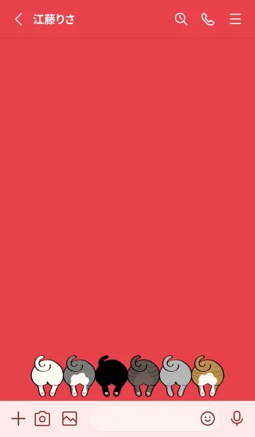 [LINE着せ替え] 超かわいい猫のお尻（真っ赤）の画像2