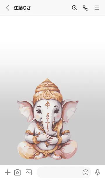 [LINE着せ替え] Love White Ganesha Theme (JP)の画像2