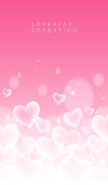 [LINE着せ替え] LOVE HEART GRADATION Vividpink&White 4の画像1