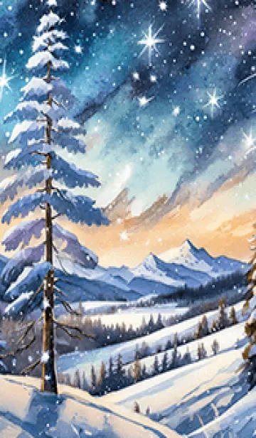 [LINE着せ替え] 優美な冬の風景の着せかえ(Winter-547)の画像1