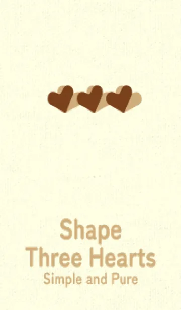 [LINE着せ替え] 3つのハート型の着せかえ テラローザの画像1