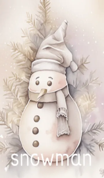 [LINE着せ替え] Greige♡snowman02_1の画像1