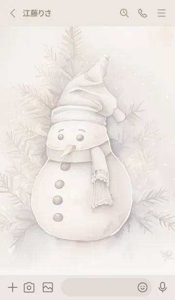 [LINE着せ替え] Greige♡snowman02_1の画像2