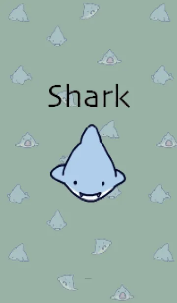 [LINE着せ替え] カーキ : ミニシンプルなミニサメの画像1