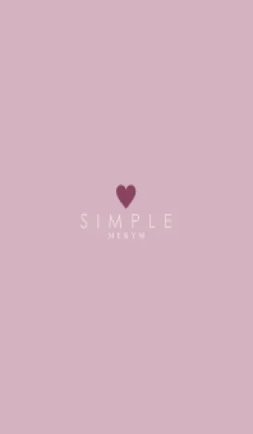 [LINE着せ替え] DUSKY PINK - SIMPLE HEART - 19の画像1