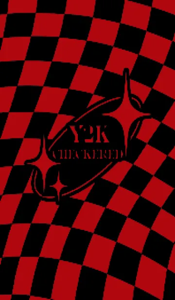 [LINE着せ替え] ✦ Y2K CHECKERED ✦ 02 RED 1 ✦の画像1
