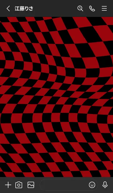 [LINE着せ替え] ✦ Y2K CHECKERED ✦ 02 RED 1 ✦の画像2
