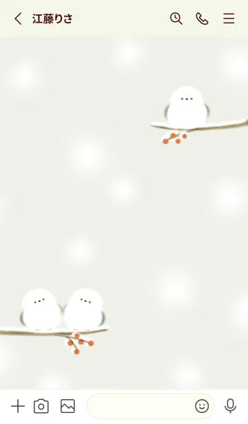 [LINE着せ替え] green♡雪とシマエナガ05_1の画像2