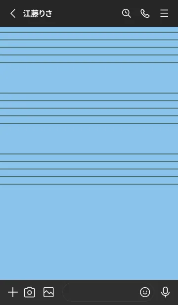 [LINE着せ替え] 五線譜1 勿忘草色の画像2