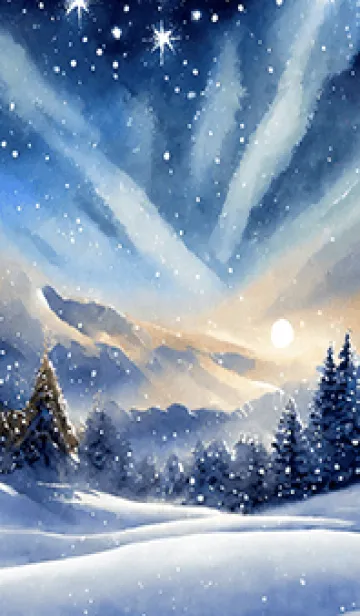 [LINE着せ替え] 優美な冬の風景の着せかえ(Winter-568)の画像1