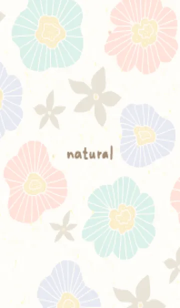 [LINE着せ替え] 3色の花と小花18の画像1