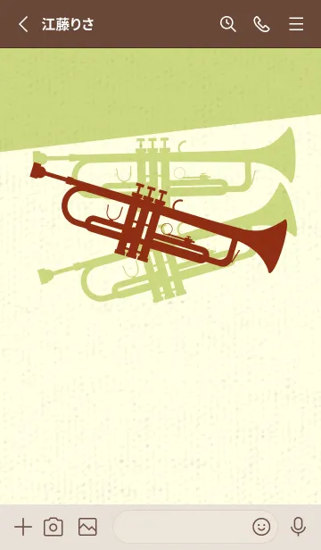[LINE着せ替え] Trumpet CLR 弁柄色の画像2