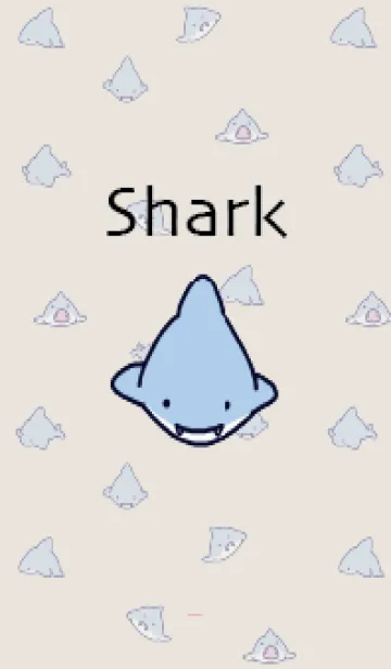 [LINE着せ替え] ベージュとピンク : シンプルなミニサメの画像1