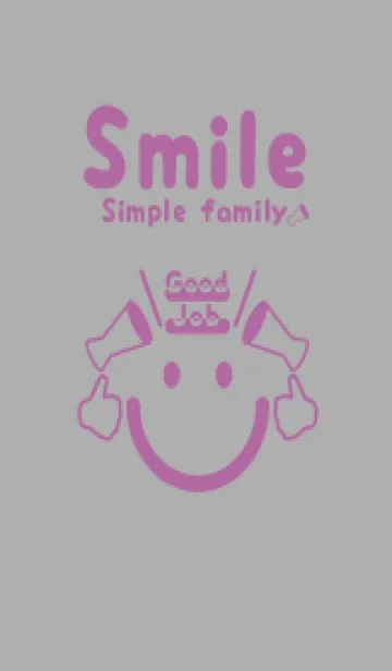 [LINE着せ替え] スマイル＆グッジョブ 銀鼠の画像1