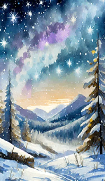 [LINE着せ替え] 優美な冬の風景の着せかえ(Winter-561)の画像1