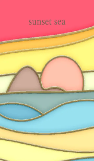 [LINE着せ替え] Enamel Pin sunset sea 59の画像1