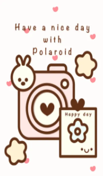 [LINE着せ替え] Happy pastel polaroid 14の画像1