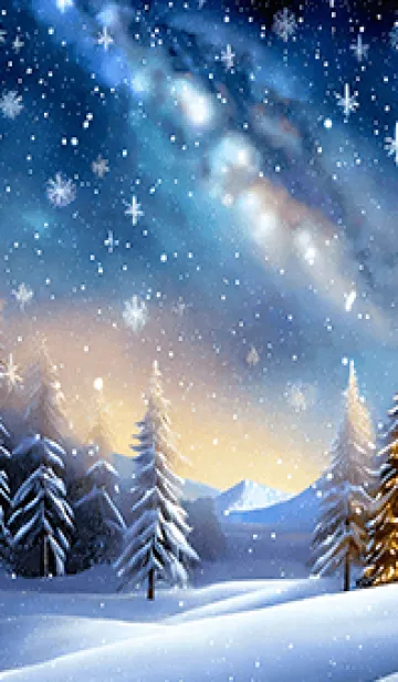 [LINE着せ替え] 優美な冬の風景の着せかえ(Winter-571)の画像1