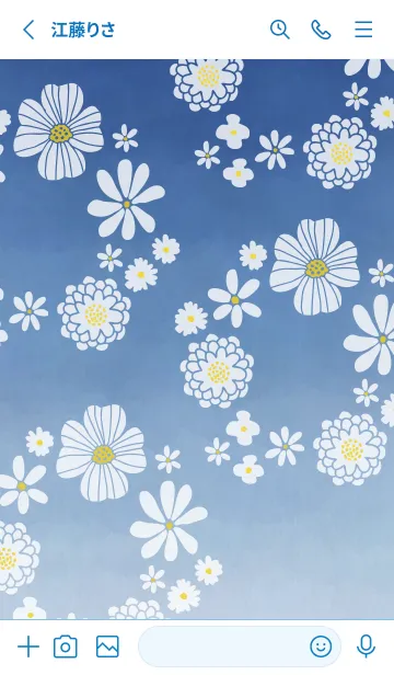 [LINE着せ替え] 白い花のリース 水彩30の画像2