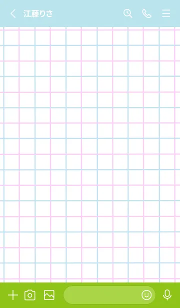 [LINE着せ替え] 2色方眼紙/ピンク&ブルー/ブルーグリーンの画像2