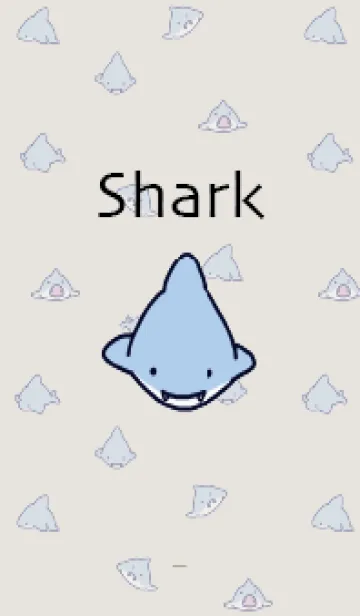 [LINE着せ替え] ベージュ : シンプルなミニサメの画像1