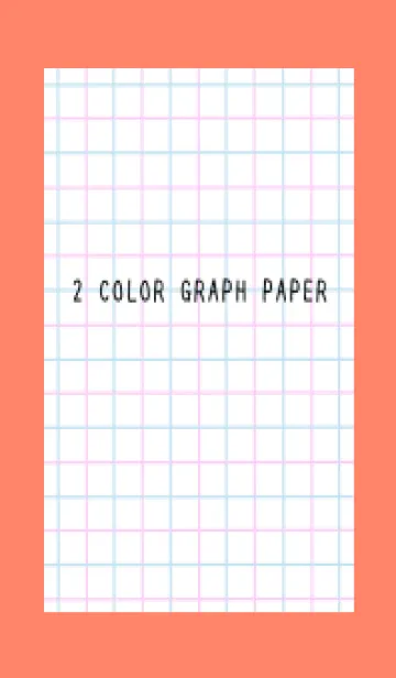 [LINE着せ替え] 2色方眼紙/ピンク&ブルー/アプリコットの画像1