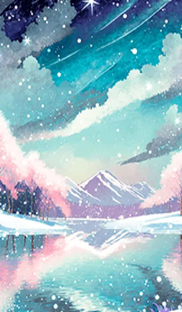 [LINE着せ替え] 優美な冬の風景の着せかえ(Winter-576)の画像1