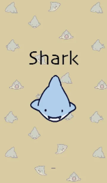 [LINE着せ替え] ベージュとネイビー : シンプルなミニサメの画像1